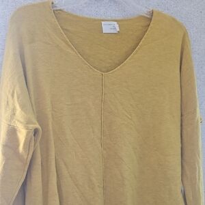 Women's Mustard V-Neck Tunic Top